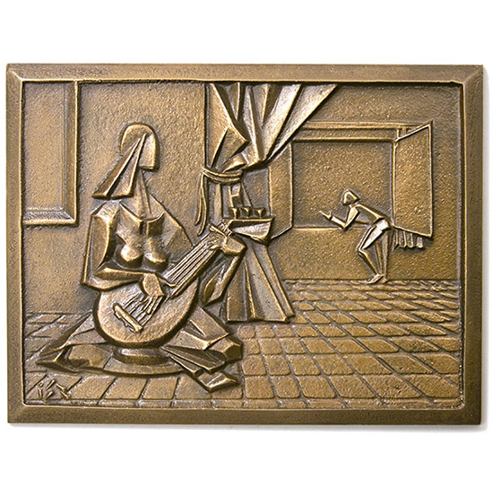 Bronze cast plaquette #1