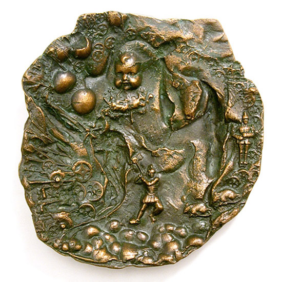 Bronze cast plaquette #2