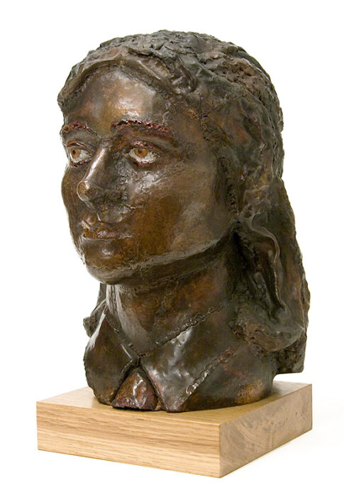 Pomázi Brigitta, 1978., vörösrézlemez, 38 cm