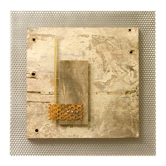 Relief, #22., 2011., iron, wood, brass, mixed media, 30 x 30 cm