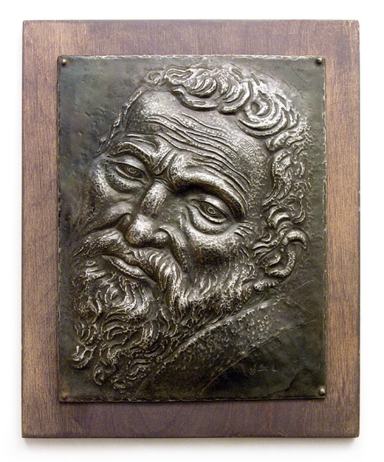 Michelangelo Buonarroti, Daniele da Volterra on the basis of drawing, 1977., iron plate, emboss, handmade, 260 x 195 mm