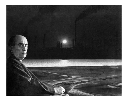 Hommage à Lajos Kassák, 1981., paper, collage,113 x 144 mm