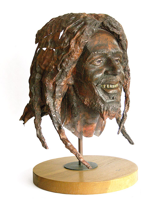 Bob Marley, 1988., vörösrézlemez, 65 cm
