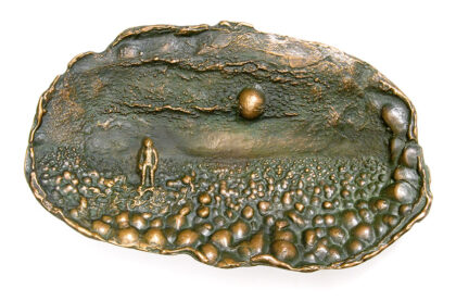 On a strange planet, 1977., bronze, cast, 190 x 305 mm
