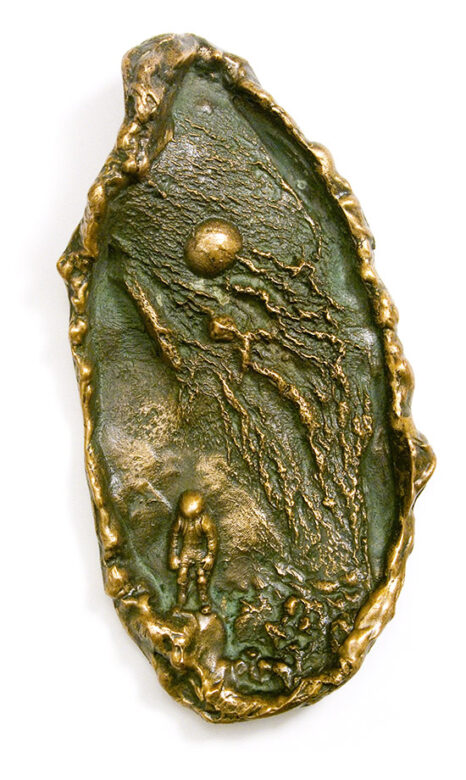Idegen bolygón, 1977., bronz, öntött, 235 x 120 mm