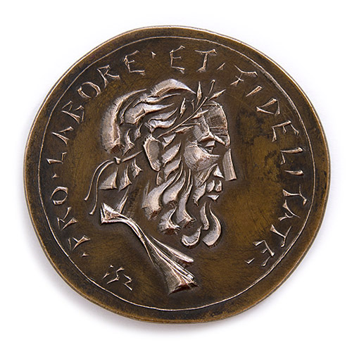 Pro Labore et Fidelitate, 1982., copper, struck, 55 mm