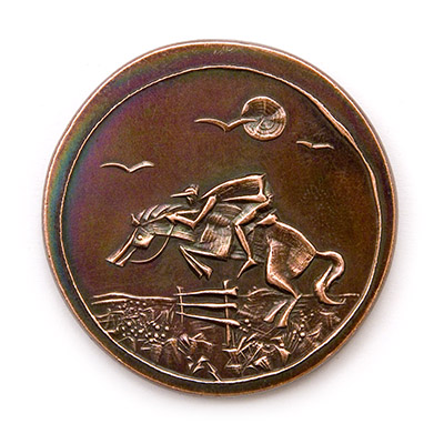 Rider, 1985., copper, struck, 40 mm