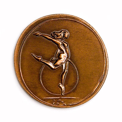 Gymnast girl, 1987., copper, struck, 40 mm