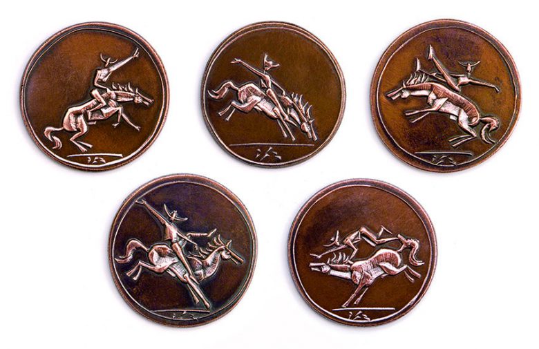 Rodeó, 1987., vörösréz, vert, 40 - 40 mm