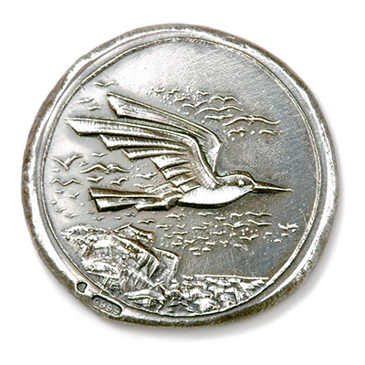 Seagull, 1988., silver, struck, 44 mm