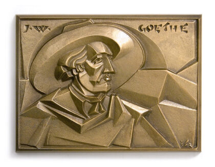 J. W. Goethe, 1991., bronze, cast, 140 x 185 mm