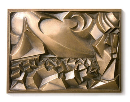 A. Rimbaud, 1991., bronz, öntött, 140 x 185 mm
