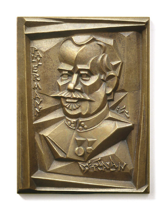 Pollermann Bertalan, 1991., bronz, öntött, 185 x 140 mm