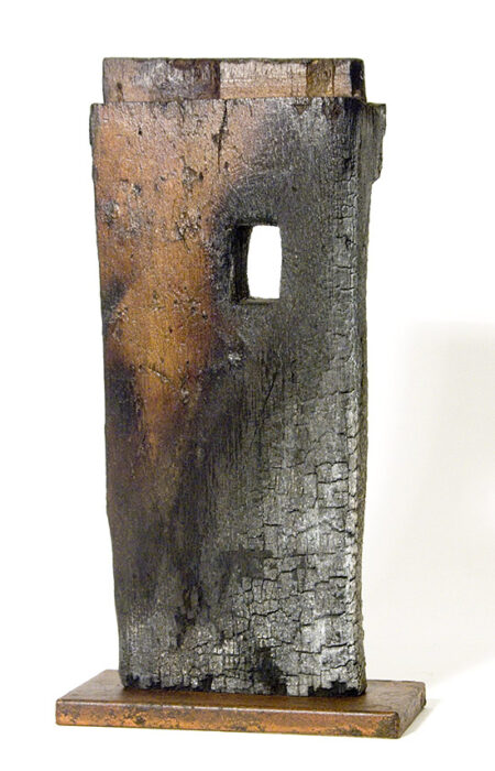Nézőpont, 2008., fa, vegyes technika, 29 cm