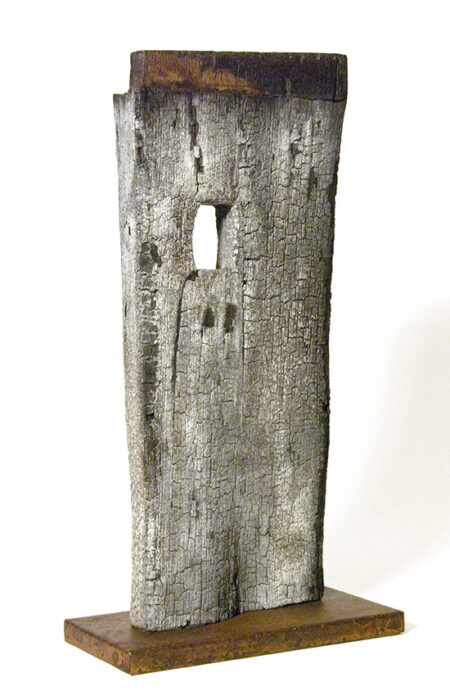 Nézőpont, 2008., fa, vegyes technika, 29 cm