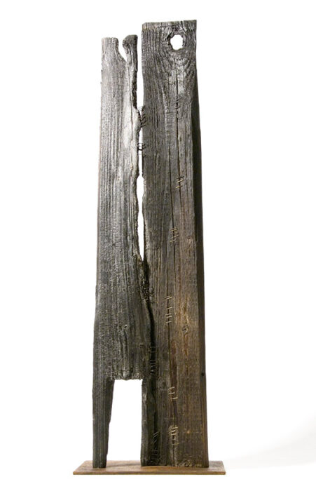Együtt, 2008., fa, vegyes technika, 68 cm