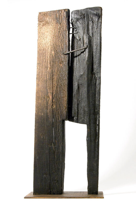 Páros, 2008., fa, vas, vegyes technika, 68 cm