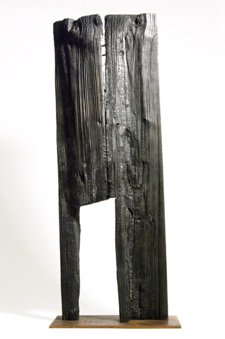Couple, 2008., wood, iron, mixed media, 68 cm