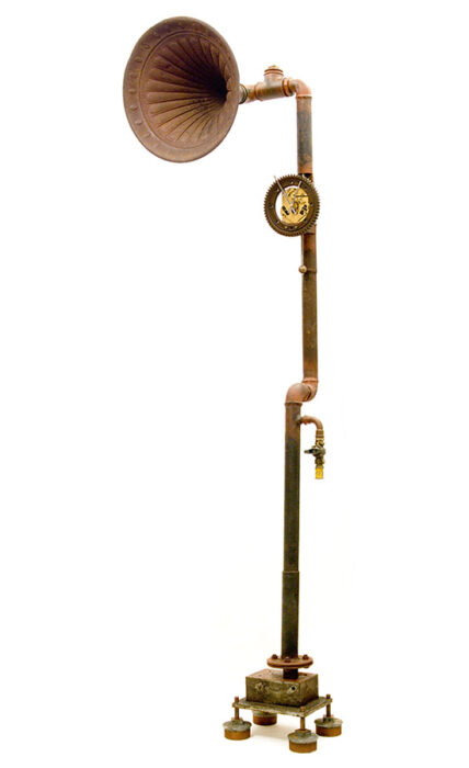 Gas meter, 2009., iron, clock, mixed media, 234 cm