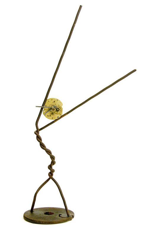 Little dancer, 2010., iron, clock, mixed media, 74 x 40 x 17 cm