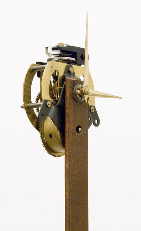 Last hour, 2010., iron, clock, 203 cm