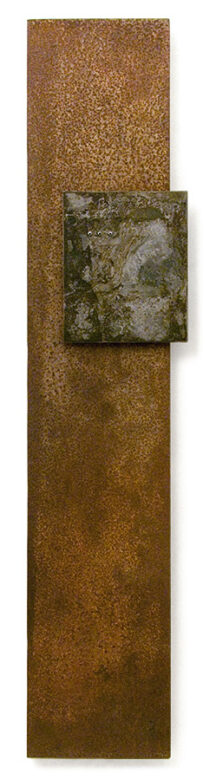 Dombormű CIV., 2011., vas, fa, vegyes technika, 101,5 x 22 cm