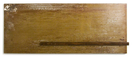 Relief XCIII., 2011., iron, wood, mixed media, 40 x 99 cm