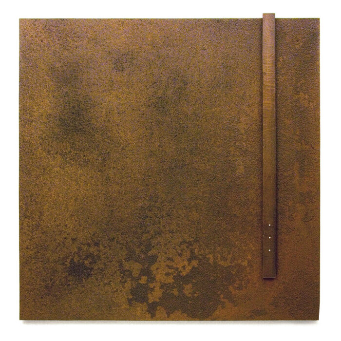 Relief XCI., 2011., iron, wood, mixed media, 81 x 80 cm