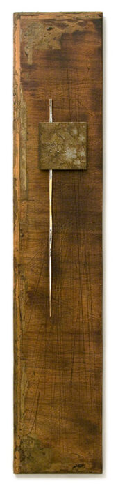 Relief XCV., 2011., wood, iron, mixed media, 99 x 19 cm