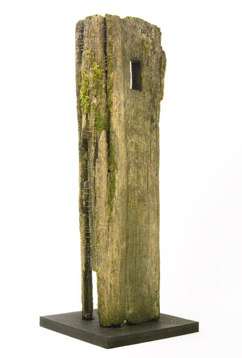 Torony, III., 2011., fa, vas, vegyes technika, 49 cm