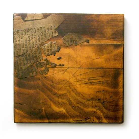 A Vörös-tengernél, 2012., fa, papír, vegyes technika, 150 x 150 mm