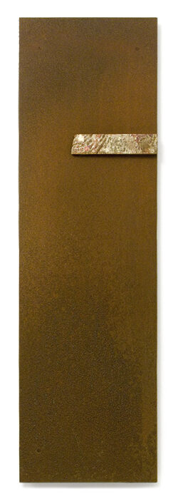 Relief CVIII., 2012., wood, iron, mixed media, 84 x 25 cm