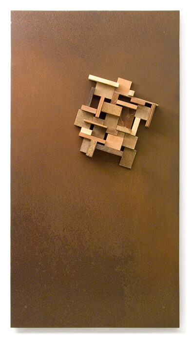 Relief CVI., 2012., wood, iron, mixed media, 98 x 52 cm