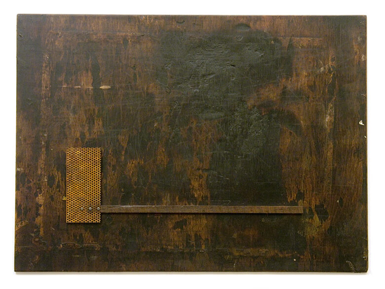 Dombormű CXIII., 2012., fa, vas, vegyes technika, 55 x 75 cm