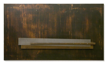 Relief CXI., 2012., wood, iron, mixed media, 80 x 140 cm
