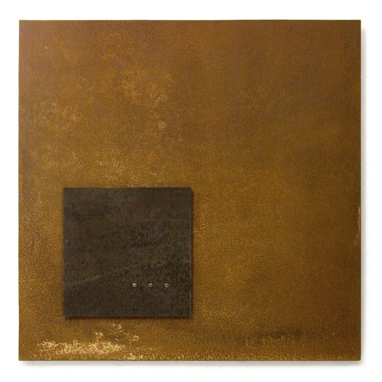 Relief CX., 2012., iron, mixed media, 80 x 80 cm