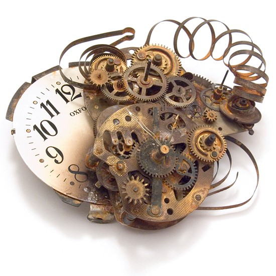 Oxford, 2014., iron, brass, clockwork &c., mixed media, 120 x 130 mm