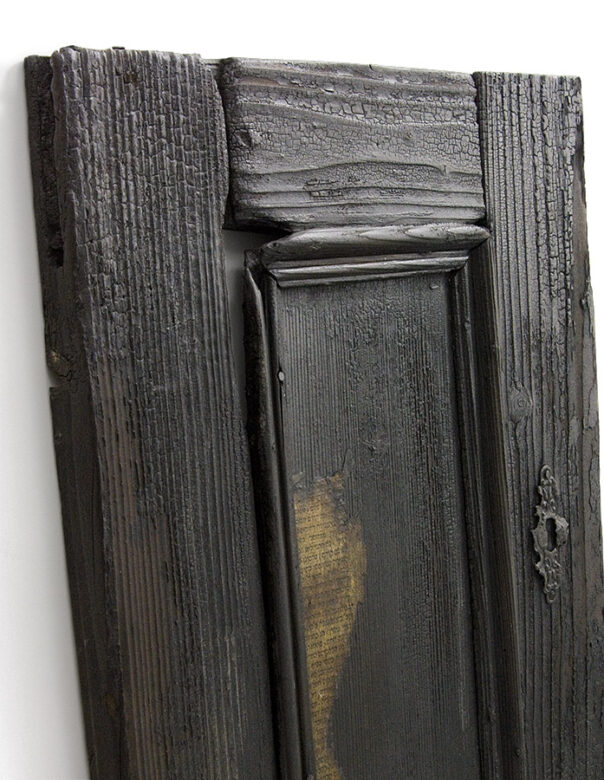 Titkok kapuja, II., 2015, fa, vas stb., vegyes technika, 48,5 x 34 cm