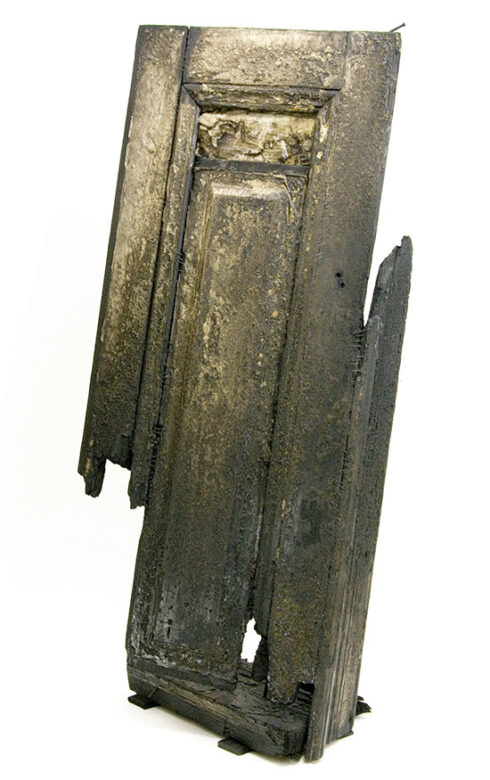 Titkok kapuja, III., 2015., fa, vas, papír, vegyes technika, 101 cm