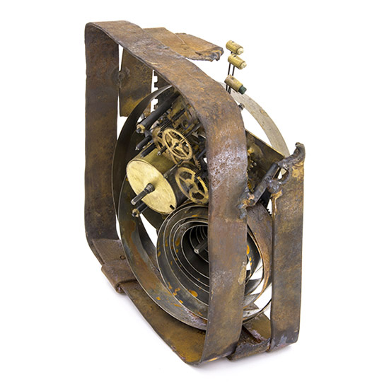 Hungarian National Identity Expander, 2016., iron, brass, clockwork, mixed media, 23 x 25 x 10 cm
