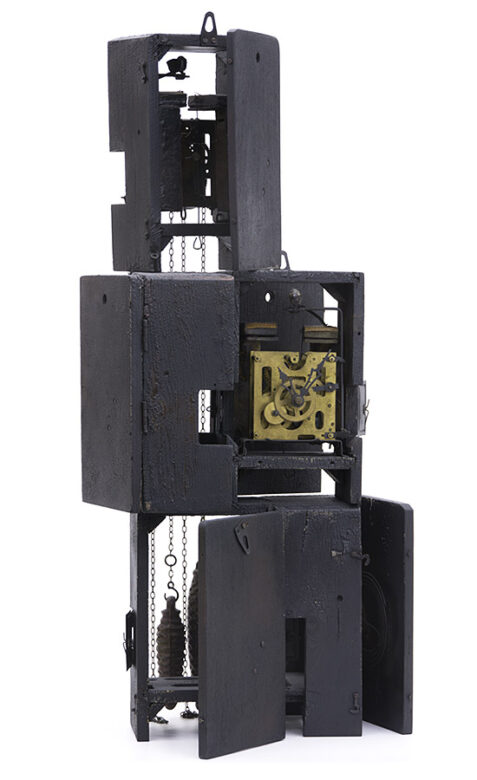 Aviary, 2017., wood, iron, clockwork, mixed media, 69 x 35 x 30 cm