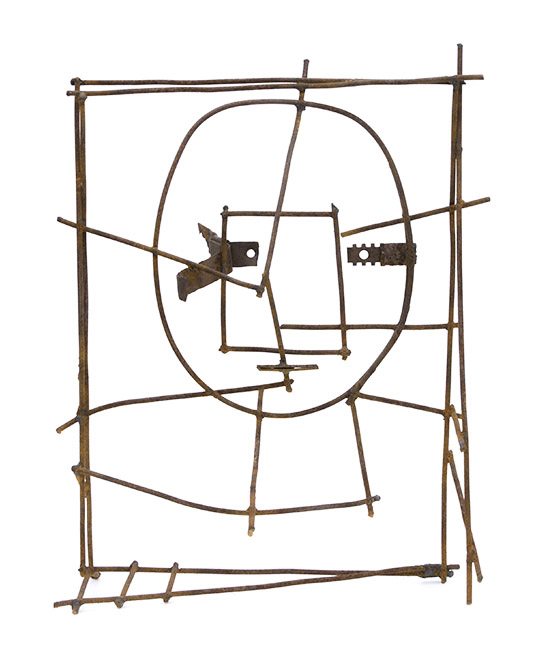 In memoriam Paul Klee - spatial drawing, 2019, iron, welded, 58 x 45 x 29 cm