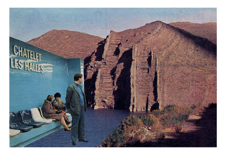 Várakozás, 1981., papír, kollázs, 120 x 175 mm