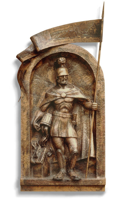 St. Florian, 1992., copper plate, 160 x 70 cm