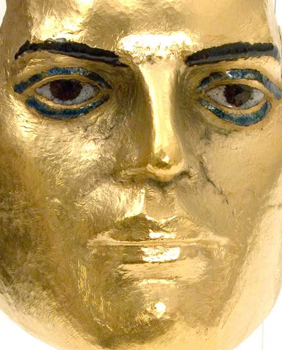 Hommage à Freddie Mercury, 1992., copper plate, gilded, fire enamel, 34 cm