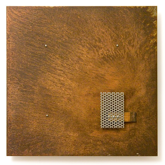 Relief #62., 2011., iron, wood, mixed media, 30 x 30 cm