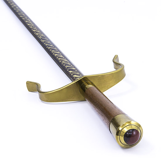Dagger, 1985., steel, brass inlay, brass, jasper, mahogany, 520 x 93 mm