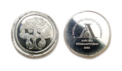 Apáczai - díj, 2002., színezüst, vert, 45 gramm, Apáczai Közalapítvány