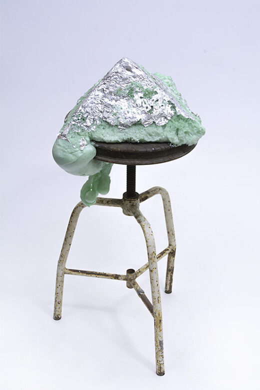 Hommage à Joseph Beuys, 2021., wood, iron, aluminum &c., mixed media, 85 x 45 x 42 cm