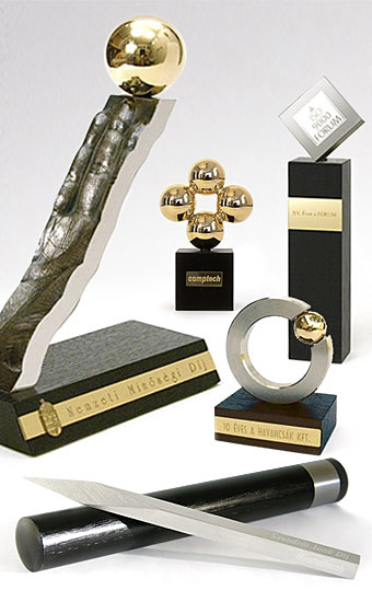 Award sculptures, small sculptures, trophies, selection